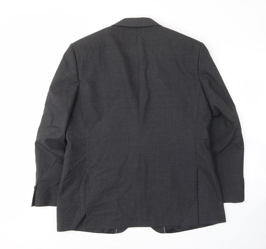 Debenhams Mens Grey Wool Jacket Suit Jacket Size 44 Regular - Inside pockets