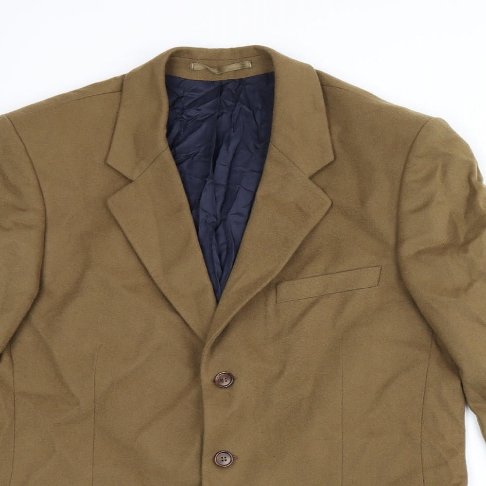 Racing Green Mens Brown Wool Jacket Blazer Size 40 Regular