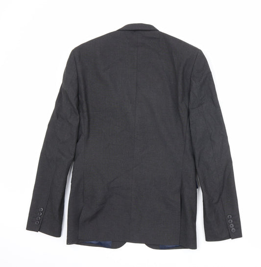 NEXT Mens Black Polyester Jacket Suit Jacket Size 36 Regular