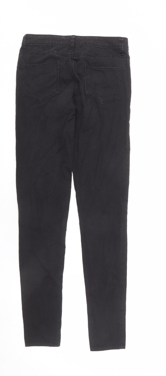 Denim & Co. Womens Black Cotton Skinny Jeans Size 8 L30 in Regular Zip