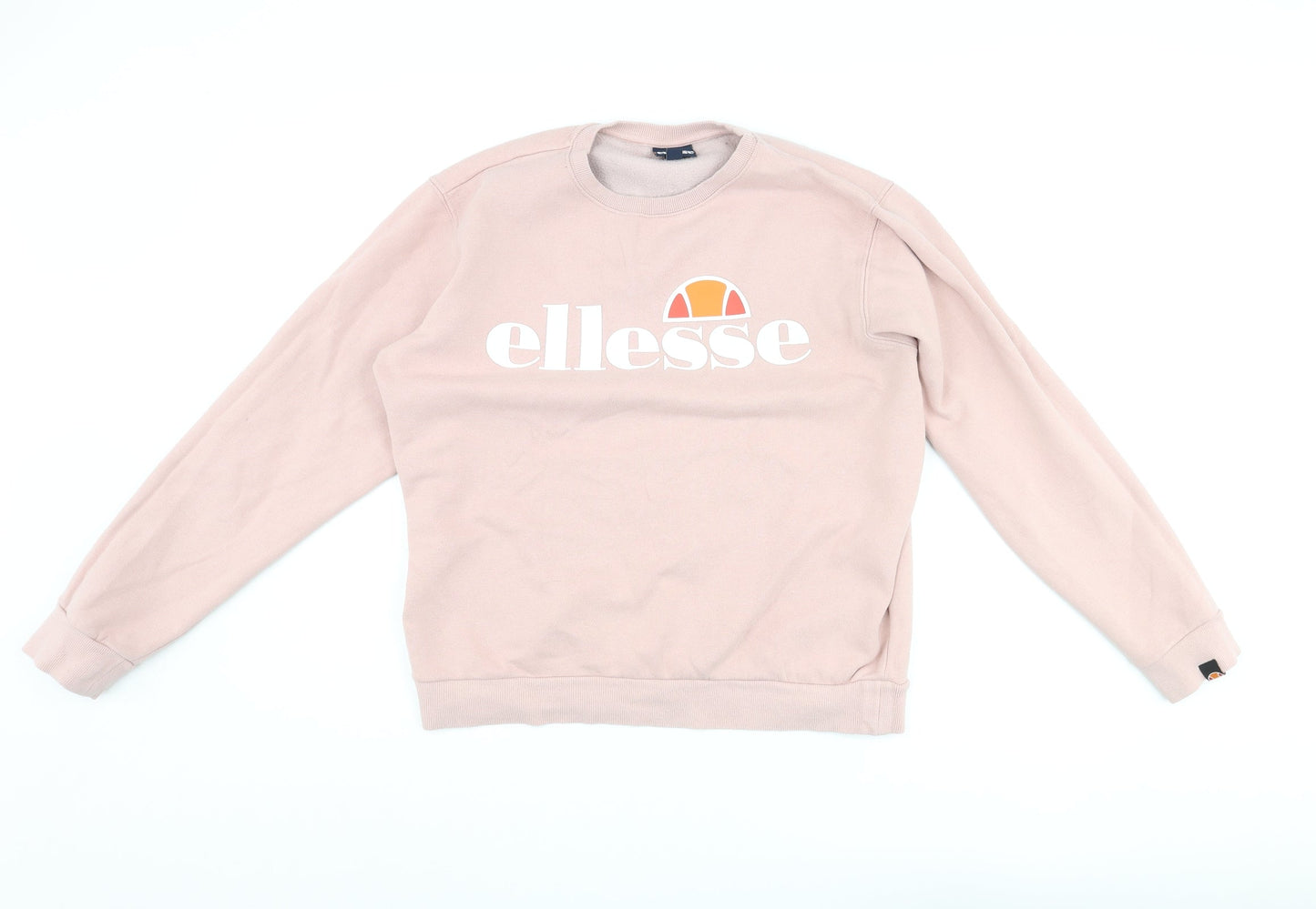 ellesse Womens Pink Cotton Pullover Sweatshirt Size 12 Pullover - Logo