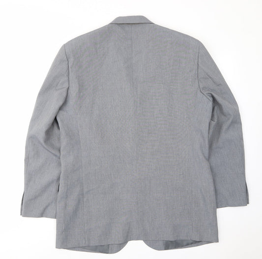 Modern Classics Mens Grey Polyester Jacket Suit Jacket Size 42 Regular - Inside pockets