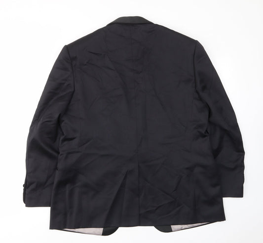 Marks and Spencer Mens Black Wool Jacket Suit Jacket Size 44 Regular - Inside pockets