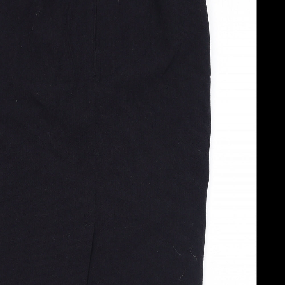Marks and Spencer Womens Blue Polyester Straight & Pencil Skirt Size 12 Zip