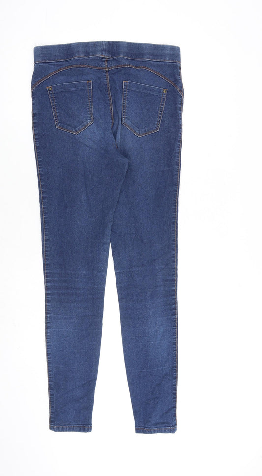 Denim & Co. Womens Blue Cotton Skinny Jeans Size 12 L30 in Slim