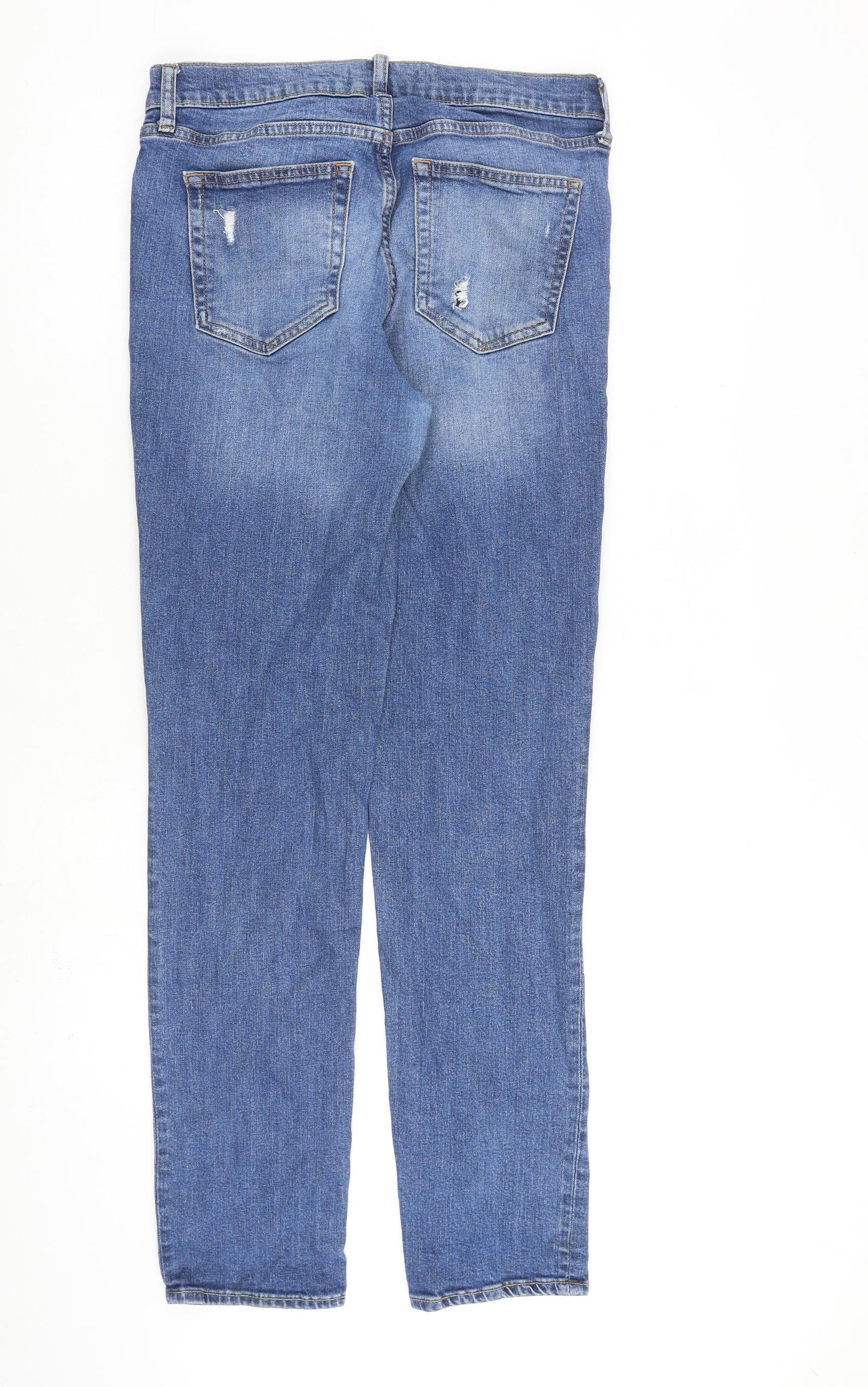 Gap Womens Blue Cotton Straight Jeans Size 29 in L32 in Regular Zip
