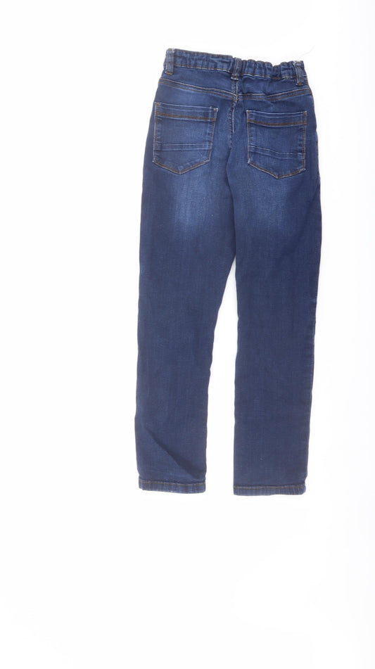 NEXT Boys Blue Cotton Straight Jeans Size 9 Months Regular Button