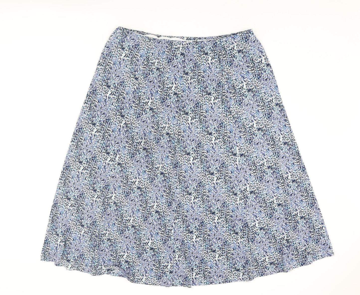Cotswold Collections Womens Blue Geometric Polyester A-Line Skirt Size 2XL