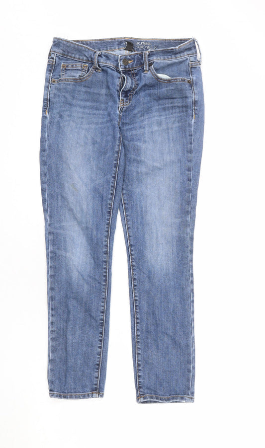 Gap Womens Blue Cotton Skinny Jeans Size 6 L26 in Regular Zip