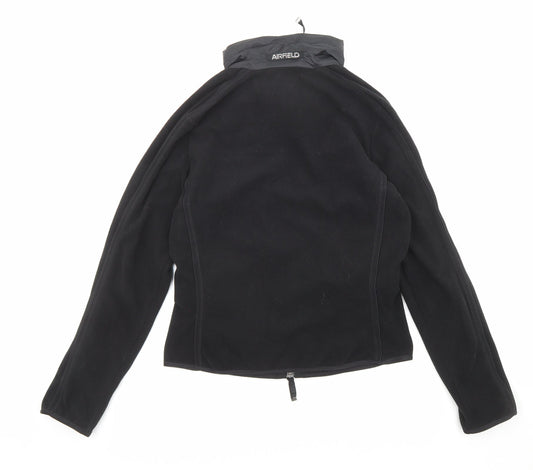 Airfied Womens Black Jacket Size 8 Zip - Jewels, Pockets