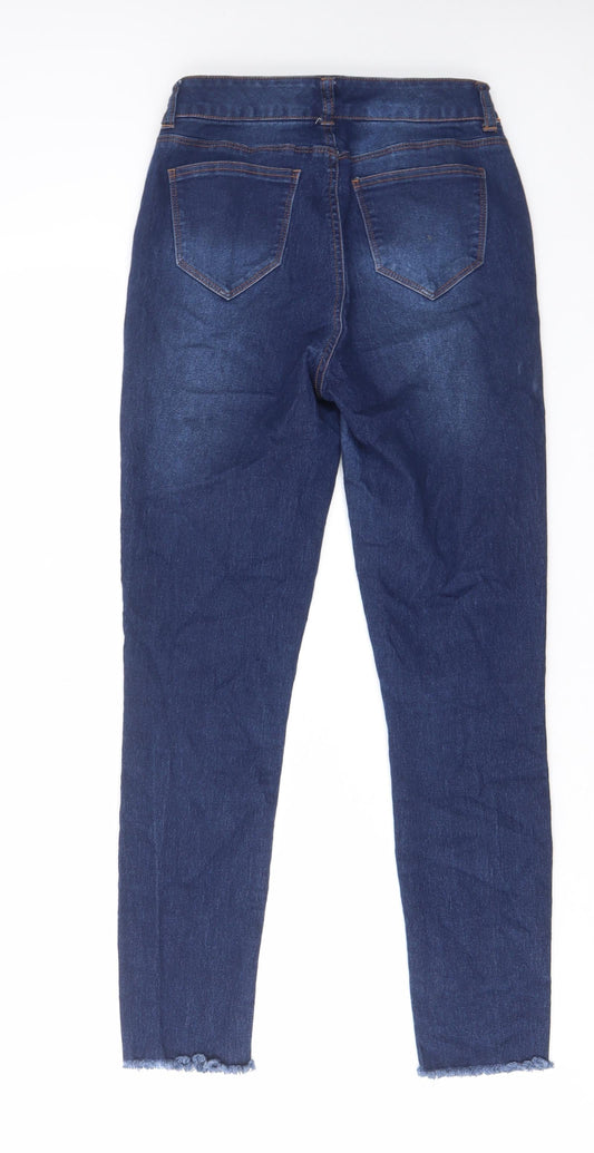Fashion Nova Womens Blue Cotton Skinny Jeans Size 26 in L26 in Regular Zip - Pockets, Belt Loops