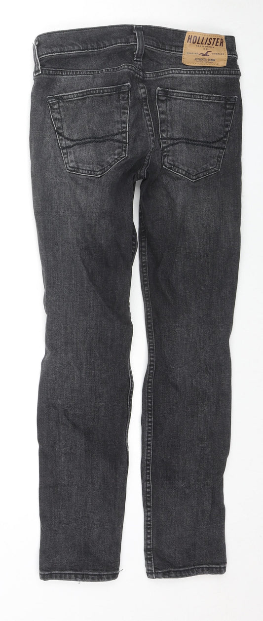 Hollister Womens Black Cotton Skinny Jeans Size 29 in L30 in Regular Zip