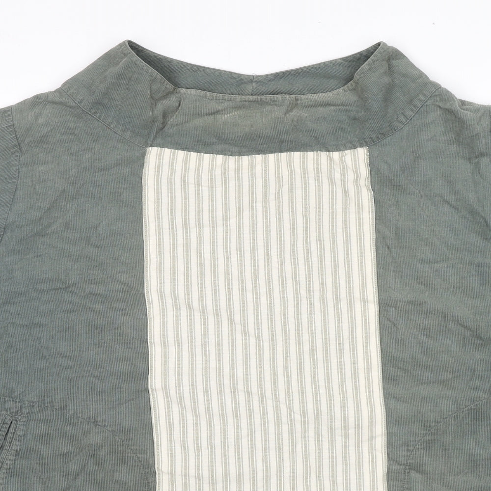 Two Danes Womens Green Cotton Tunic T-Shirt Size M Round Neck