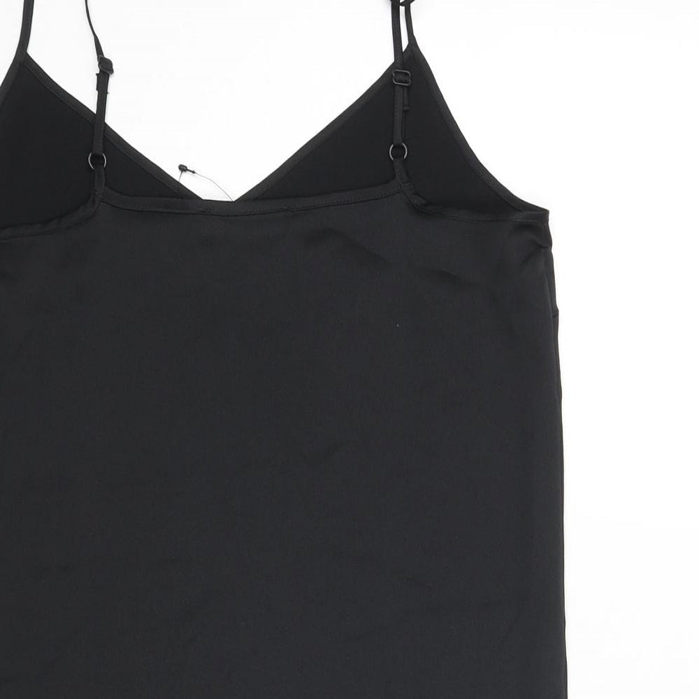 Marks and Spencer Womens Black Polyester Camisole Blouse Size 6 V-Neck