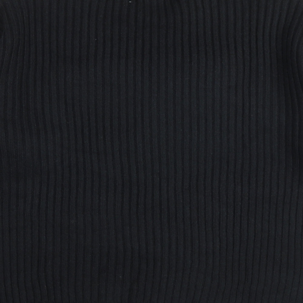Marks and Spencer Womens Black Round Neck Polyester Pullover Jumper Size M