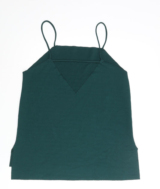 Womens UK Size L Pull&Bear Green Polyester Blouse