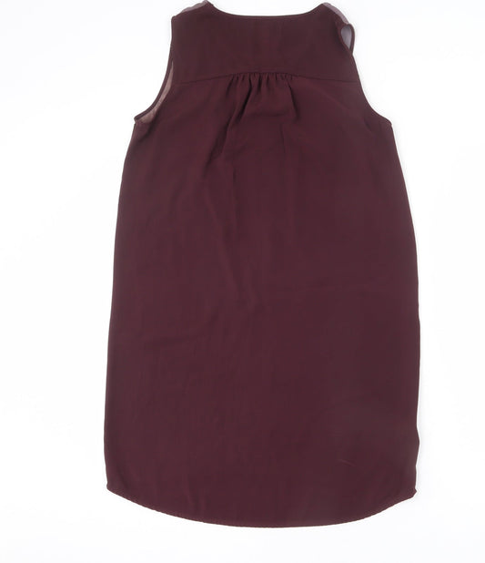 NEXT Womens Multicoloured Geometric Polyester Tank Dress Size 10 Round Neck Pullover - Trees, Snake Skin, Gradient
