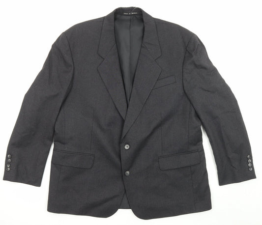 Dunn & Co Mens Grey Polyester Jacket Suit Jacket Size 52 Regular