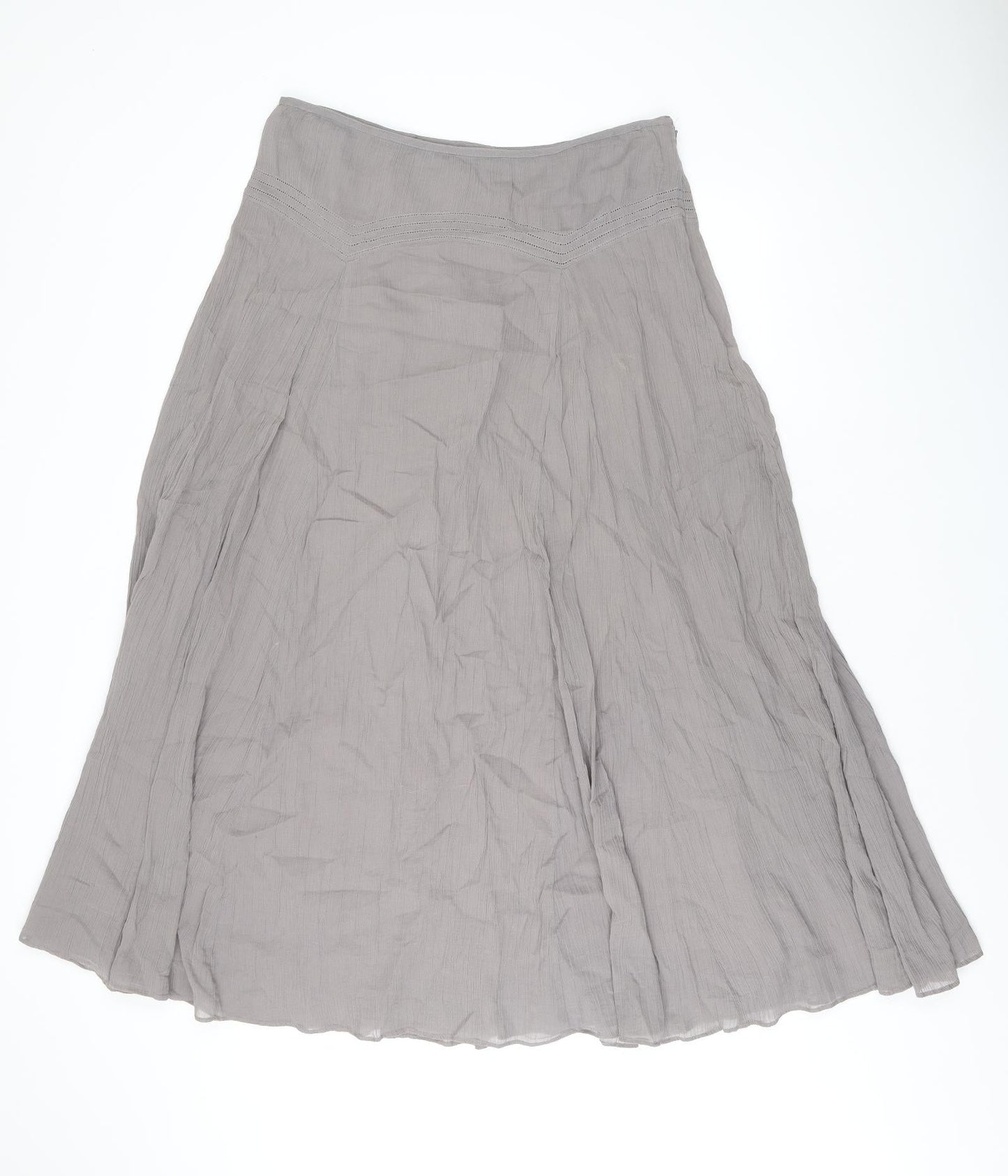 Poetry Womens Brown Cotton Swing Skirt Size 14 Zip
