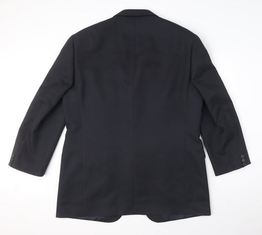 Marks and Spencer Mens Black Polyester Jacket Suit Jacket Size 42 Regular
