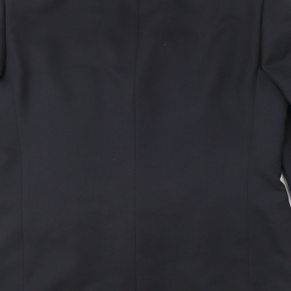 Marks and Spencer Mens Black Polyester Jacket Suit Jacket Size 42 Regular