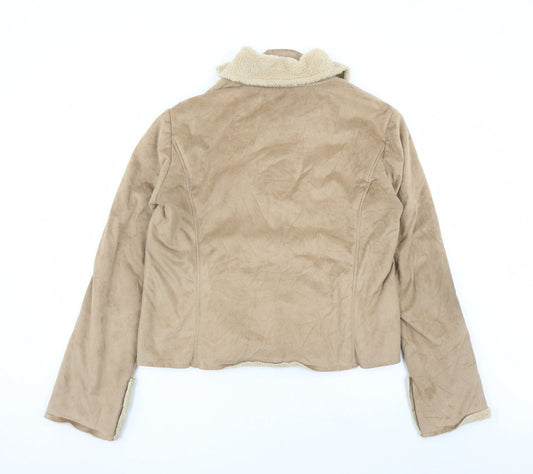 EWM Womens Brown Jacket Size 16 Button