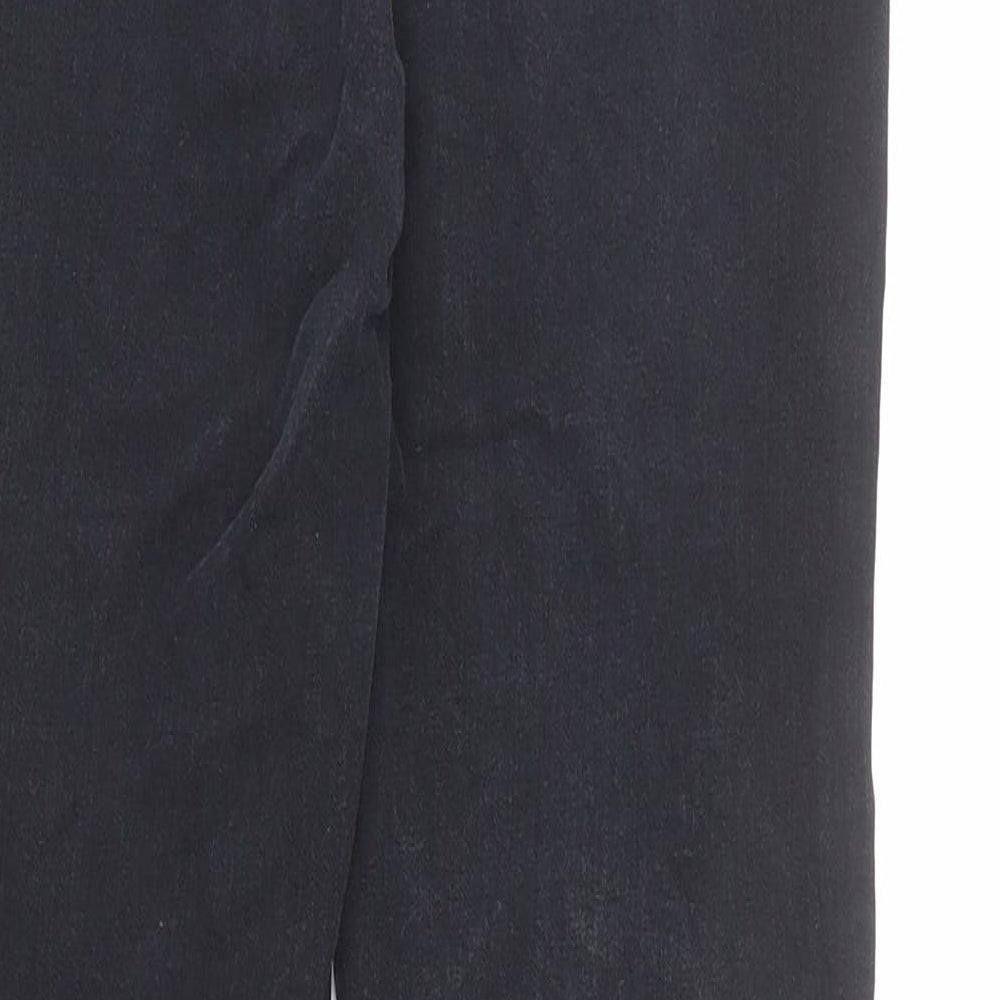 French Connection Womens Black Cotton Straight Jeans Size 8 L28 in Regular Zip