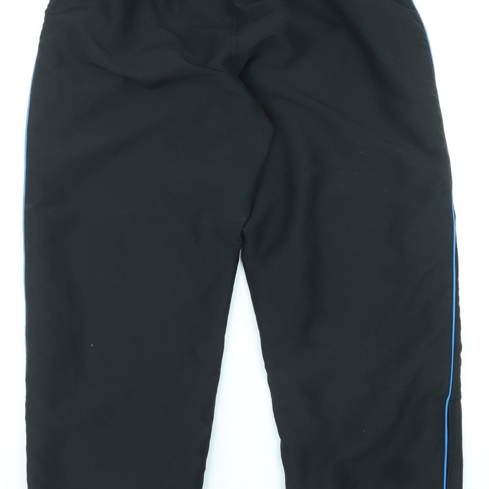 PB Sport Boys Black Polyester Jogger Trousers Size 11-12 Years L24 in Regular Pullover - Adjustable Waist