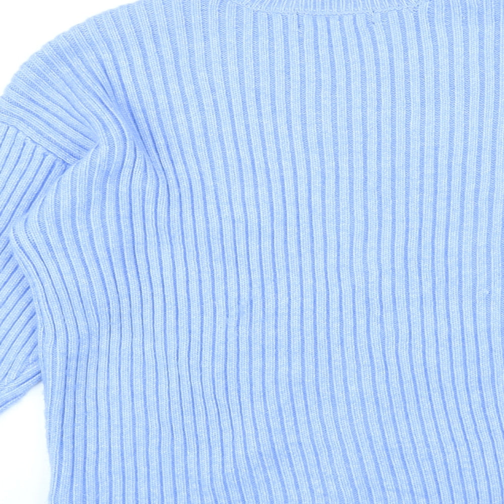 Marks and Spencer Womens Purple Round Neck Polyester Pullover Jumper Size M