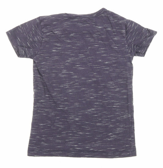 NEXT Boys Purple Cotton Basic T-Shirt Size 5-6 Years Round Neck Pullover