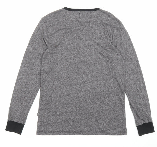 HUF Mens Grey Polyester T-Shirt Size S Crew Neck