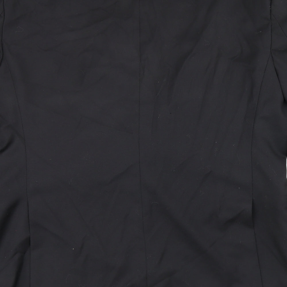 Brand and care label for French Connection men’s black wool jacket suit jacket, size 42, regular