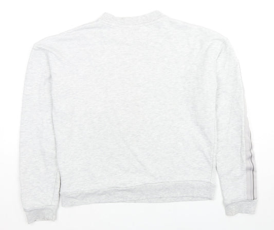 Topshop Womens Grey Cotton Pullover Sweatshirt Size 6 Pullover