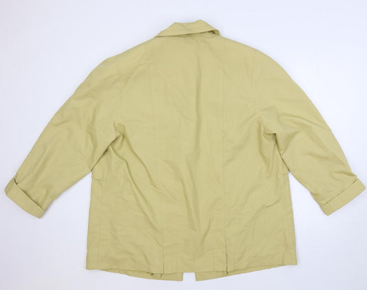Canda Womens Beige Jacket Size XL Button - Embroidered