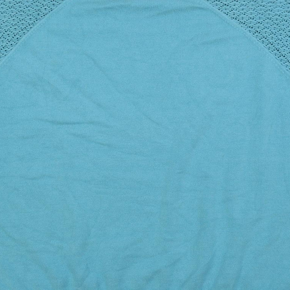 Cotswold Womens Blue Round Neck Cotton Pullover Jumper Size XL