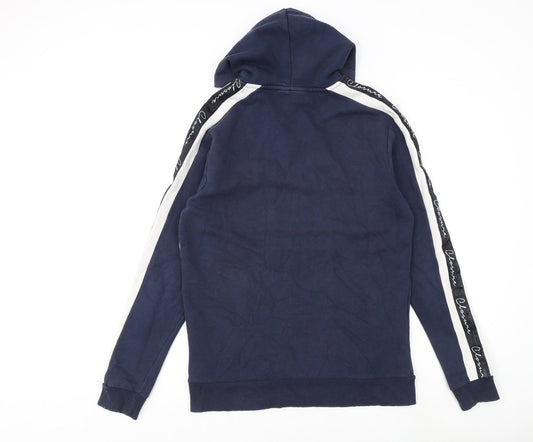 Closure Mens Blue Cotton Pullover Hoodie Size M