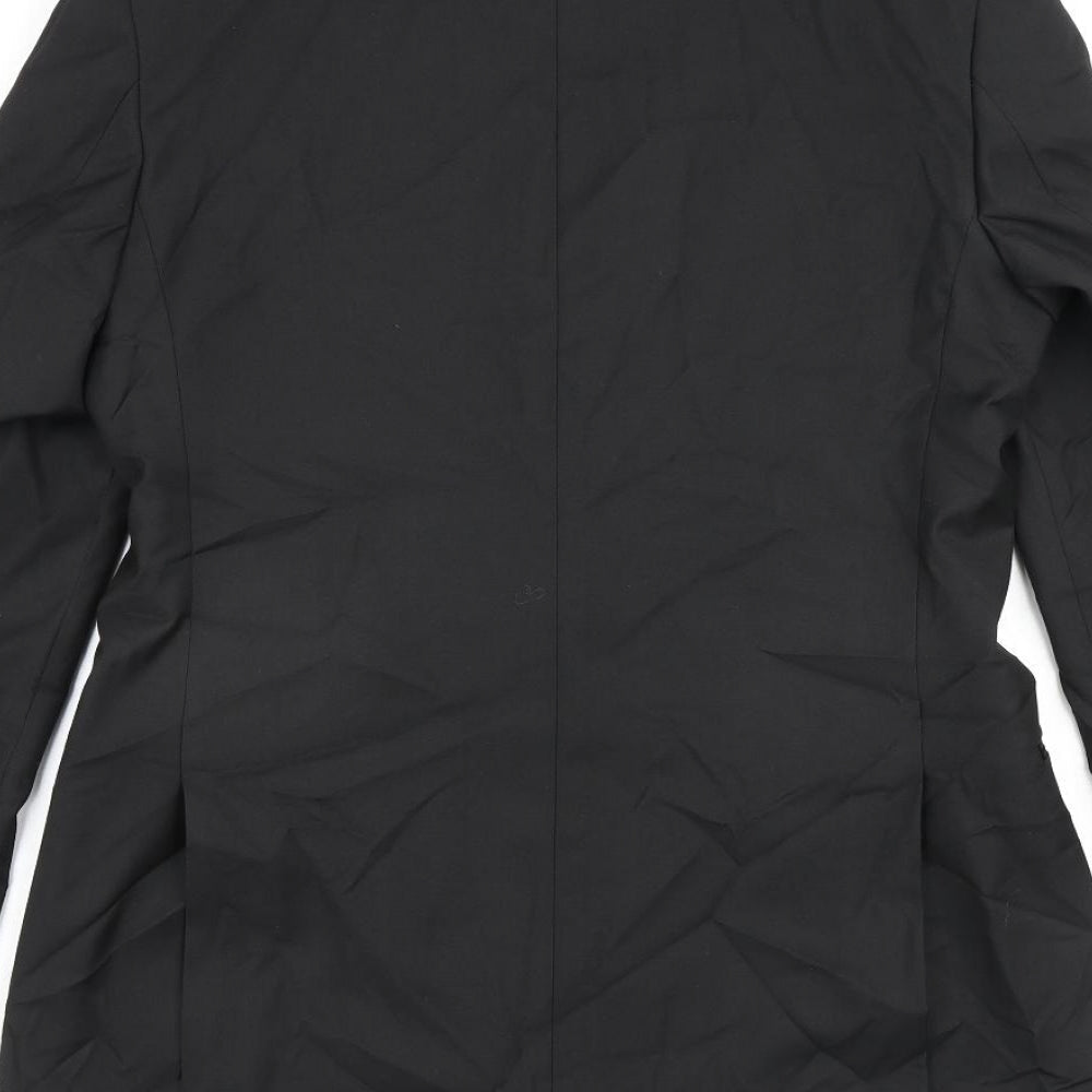 Marks and Spencer Mens Black Polyester Jacket Blazer Size 38 Regular