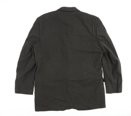 Hugo James Mens Green Polyester Jacket Blazer Size 44 Regular