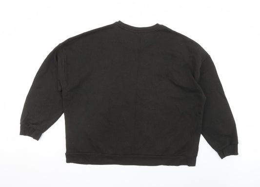 ASOS Womens Black Polyester Pullover Sweatshirt Size 18 Pullover