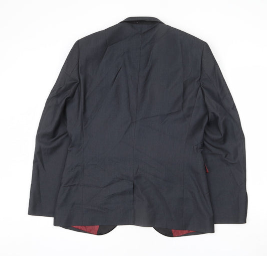 NEXT Mens Grey Polyester Jacket Blazer Size 42 Regular