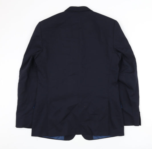 Marks and Spencer Mens Blue Wool Jacket Suit Jacket Size 42 Regular