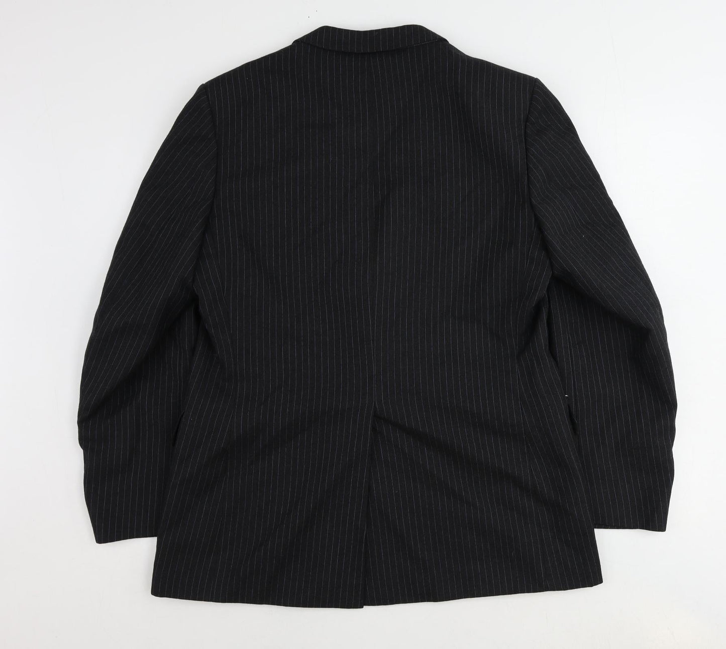 Dunn & Co Mens Grey Striped Wool Jacket Suit Jacket Size 38 Regular