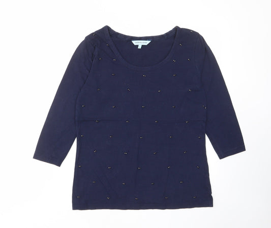 Womens UK Size S Dickins & Jones Blue Cotton T-Shirt