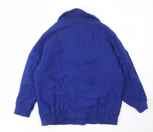 Littlewoods Womens Blue Jacket Size 12 Button - Pockets, Collared