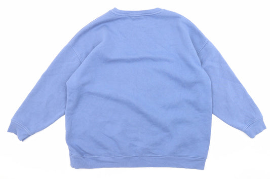 Disney Womens Blue Cotton Pullover Sweatshirt Size 12 Pullover - Stitch, Size 12-14