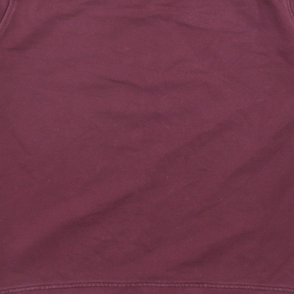 Brand and care label for GANT women’s purple cotton pullover sweatshirt, size S, pullover