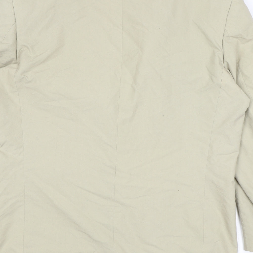 Brand and care label for Principles men’s beige cotton jacket suit jacket, size 40, regular