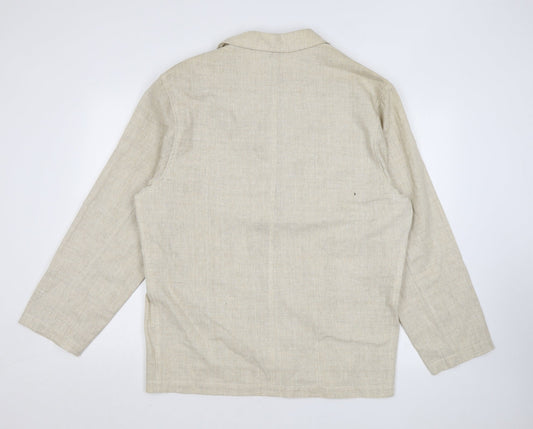 Best-Way Womens Beige Polyester Jacket Suit Jacket Size 12
