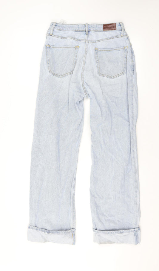 Hollister Womens Blue Cotton Boyfriend Jeans Size 26 L26 in Regular Zip