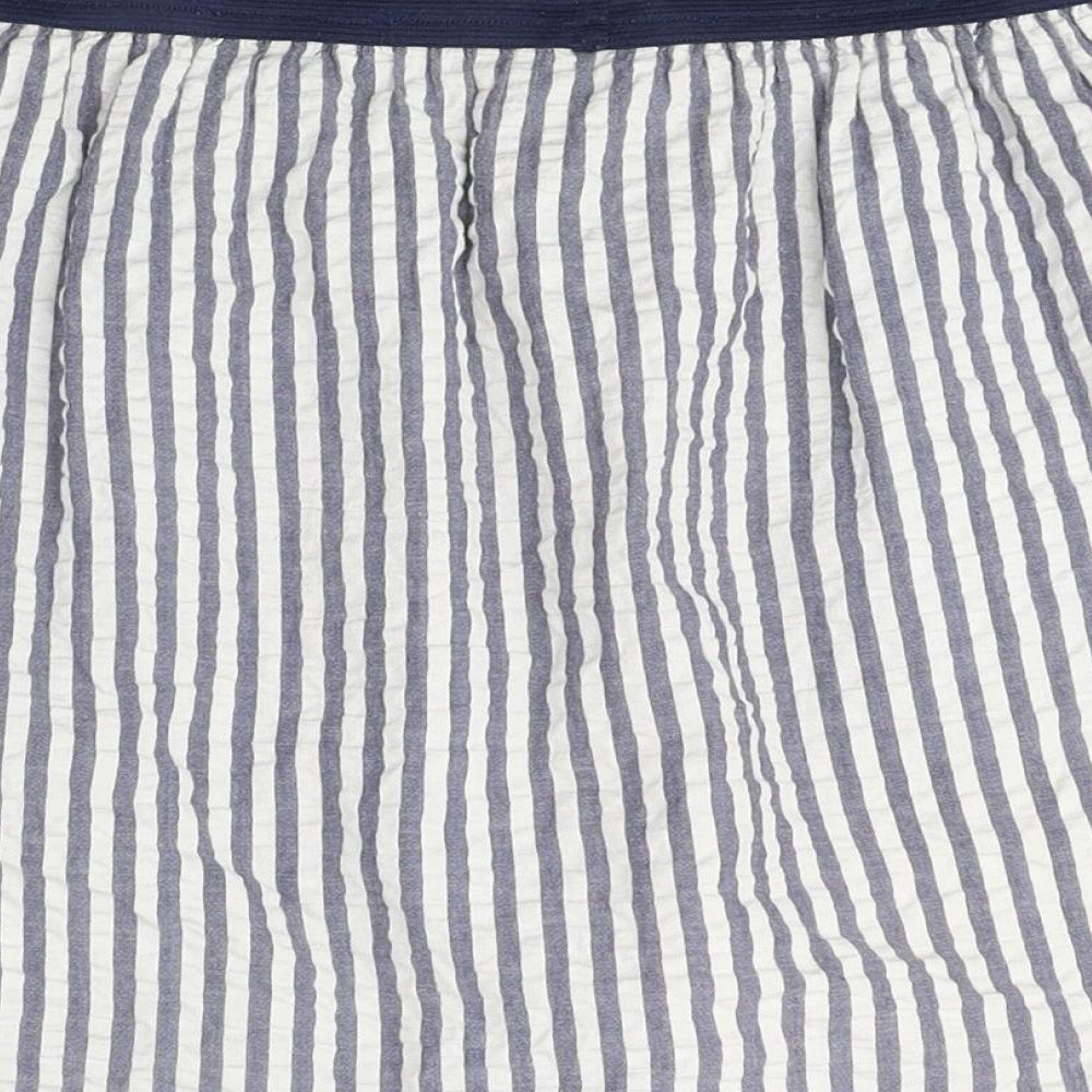 BDG Womens Blue Striped Polyester A-Line Skirt Size S - Pockets